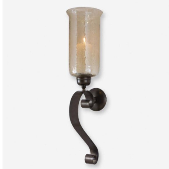 NIP Uttermost Hand Forged Bronze Wall Sconce - Picture 4 of 8